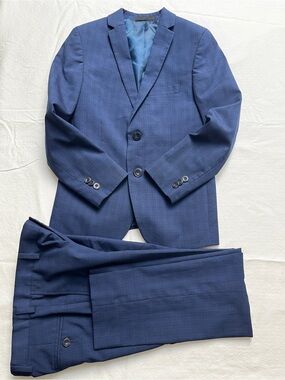 Michael Kors Boys Navy Blue Classic Two-Piece Suit Blazer Pants Set 10 yo